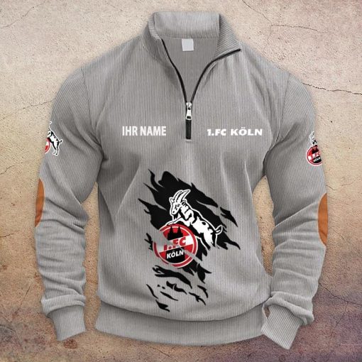 1. FC Köln Individueller Name Neue Version Halbzip-Pullover 1. FC Köln Individueller Name Neue Version Halbzip-Pullover