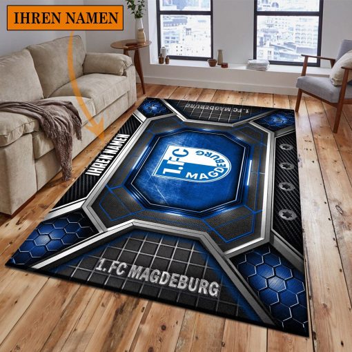 1. FC Magdeburg Individueller Name Neues Design Bodenteppich