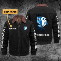 1. FC Magdeburg Red Individueller Name Neues Design Zip-Jacke
