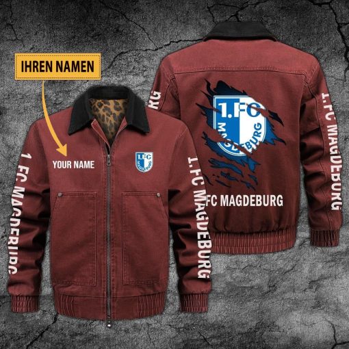 1. FC Magdeburg Individueller Name Neues Design Zip-Jacke 1. FC Magdeburg Individueller Name Neues Design Zip-Jacke