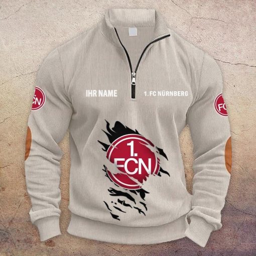 1. FC Nürnberg Individueller Name Neue Version Halbzip-Pullover 1. FC Nürnberg Individueller Name Neue Version Halbzip-Pullover