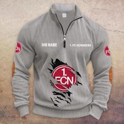 1. FC Nürnberg Individueller Name Neue Version Halbzip-Pullover