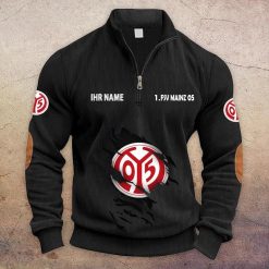 1. FSV Mainz 05 Individueller Name Neue Version Halbzip-Pullover