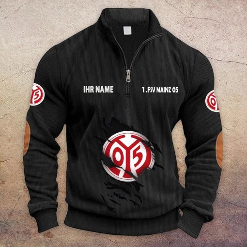 1. FSV Mainz 05 Individueller Name Neue Version Halbzip-Pullover