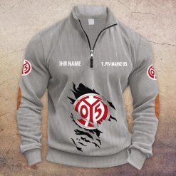 1. FSV Mainz 05 Individueller Name Neue Version Halbzip-Pullover