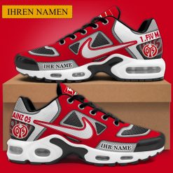 1. FSV Mainz 05 Individueller Name Neues Design BW Air Max Plus Schuhe