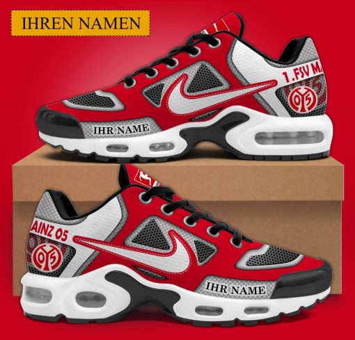 1. FSV Mainz 05 Individueller Name Neues Design BW Air Max Plus Schuhe 1. FSV Mainz 05 Individueller Name Neues Design BW Air Max Plus Schuhe
