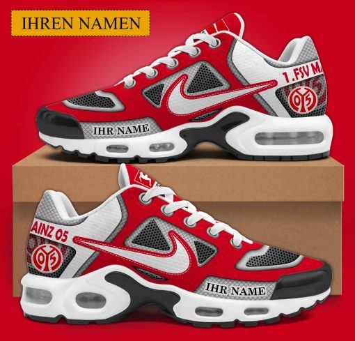 1. FSV Mainz 05 Individueller Name Neues Design BW Air Max Plus Schuhe