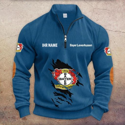Bayer 04 Leverkusen Individueller Name Neue Version Halbzip-Pullover Bayer 04 Leverkusen Individueller Name Neue Version Halbzip-Pullover