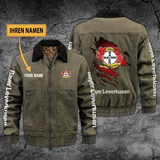 Bayer 04 Leverkusen Individueller Name Neues Design Zip-Jacke Bayer 04 Leverkusen Individueller Name Neues Design Zip-Jacke
