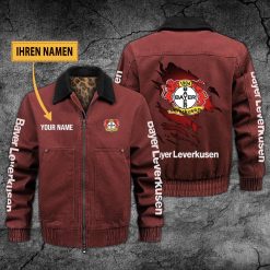 Bayer 04 Leverkusen Individueller Name Neues Design Zip-Jacke