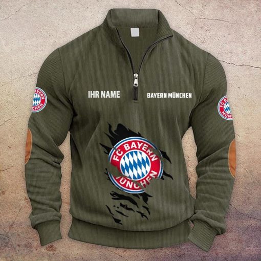 Bayern München Individueller Name Neue Version Halbzip-Pullover Bayern München Individueller Name Neue Version Halbzip-Pullover