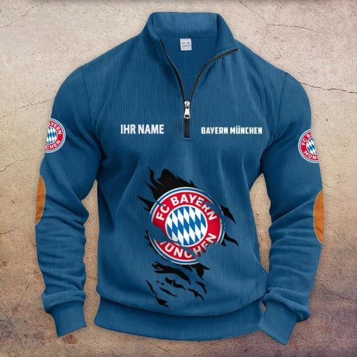 Bayern München Individueller Name Neue Version Halbzip-Pullover Bayern München Individueller Name Neue Version Halbzip-Pullover