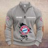 Bayern München Individueller Name Neue Version Halbzip-Pullover