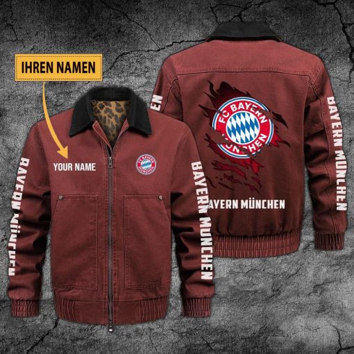 Bayern München Individueller Name Neues Design Zip-Jacke