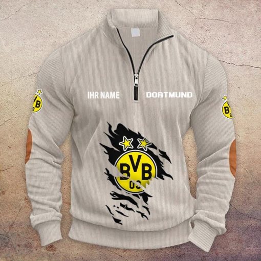 Borussia Dortmund Individueller Name Neue Version Halbzip-Pullover Borussia Dortmund Individueller Name Neue Version Halbzip-Pullover