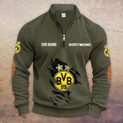 Borussia Dortmund Individueller Name Neue Version Halbzip-Pullover Borussia Dortmund Individueller Name Neue Version Halbzip-Pullover