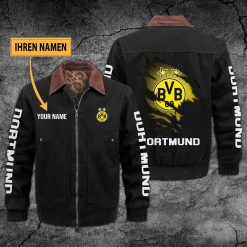 Borussia Dortmund Individueller Name Neues Design Zip-Jacke
