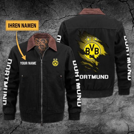 Borussia Dortmund Individueller Name Neues Design Zip-Jacke