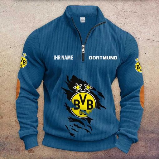 Borussia Dortmund Individueller Name Neue Version Halbzip-Pullover Borussia Dortmund Individueller Name Neue Version Halbzip-Pullover