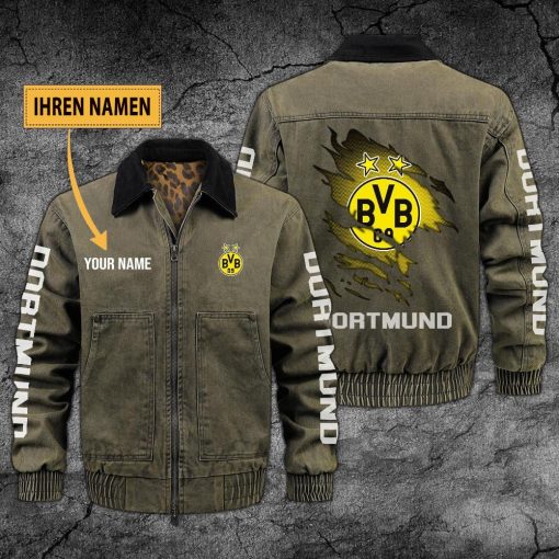 Borussia Dortmund Individueller Name Neues Design Zip-Jacke Borussia Dortmund Individueller Name Neues Design Zip-Jacke