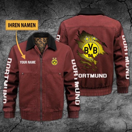 Borussia Dortmund Individueller Name Neues Design Zip-Jacke Borussia Dortmund Individueller Name Neues Design Zip-Jacke