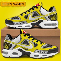 Borussia Dortmund Individueller Name Neues Design BW Air Max Plus Schuhe
