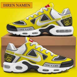 Borussia Dortmund Individueller Name Neues Design BW Air Max Plus Schuhe