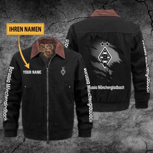Borussia Mönchengladbach Individueller Name Neues Design Zip-Jacke