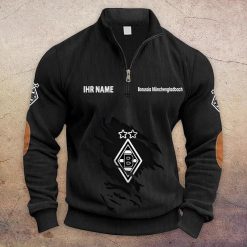 Borussia Mönchengladbach Individueller Name Neue Version Halbzip-Pullover