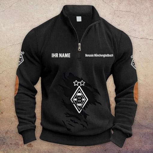 Borussia Mönchengladbach Individueller Name Neue Version Halbzip-Pullover