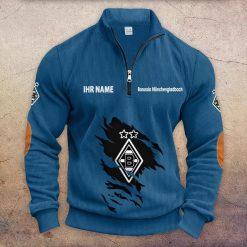 Borussia Mönchengladbach Individueller Name Neue Version Halbzip-Pullover