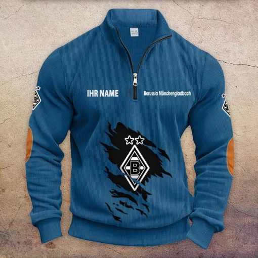 Borussia Mönchengladbach Individueller Name Neue Version Halbzip-Pullover Borussia Mönchengladbach Individueller Name Neue Version Halbzip-Pullover