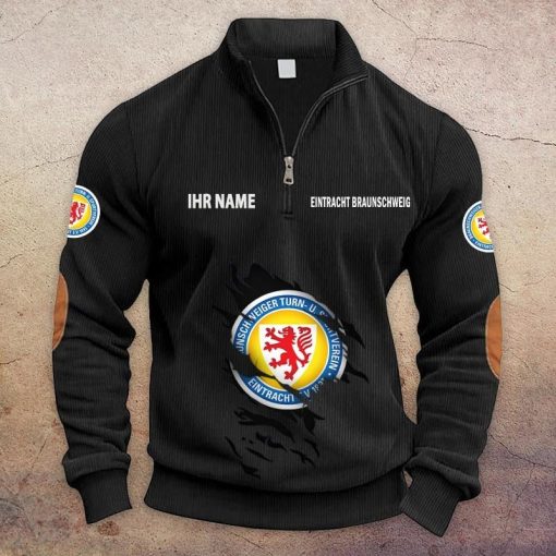 Eintracht Braunschweig Individueller Name Neue Version Halbzip-Pullover Eintracht Braunschweig Individueller Name Neue Version Halbzip-Pullover