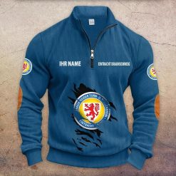 Eintracht Braunschweig Individueller Name Neue Version Halbzip-Pullover