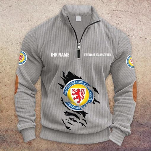 Eintracht Braunschweig Individueller Name Neue Version Halbzip-Pullover Eintracht Braunschweig Individueller Name Neue Version Halbzip-Pullover