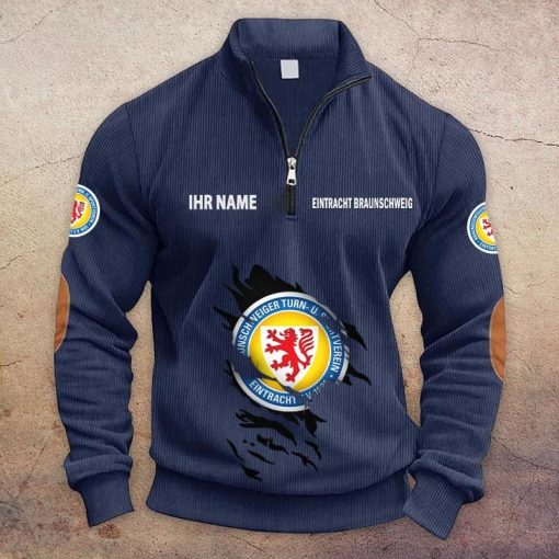 Eintracht Braunschweig Individueller Name Neue Version Halbzip-Pullover Eintracht Braunschweig Individueller Name Neue Version Halbzip-Pullover
