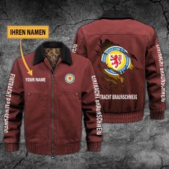 Eintracht Braunschweig Individueller Name Neues Design Zip-Jacke