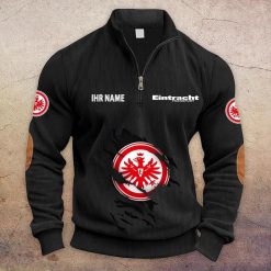 Eintracht Frankfurt Individueller Name Neue Version Halbzip-Pullover