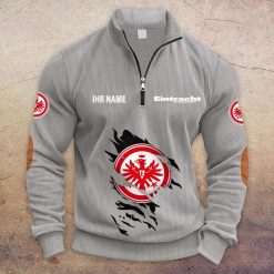 Eintracht Frankfurt Individueller Name Neue Version Halbzip-Pullover