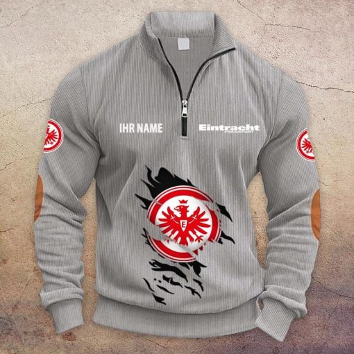 Eintracht Frankfurt Individueller Name Neue Version Halbzip-Pullover Eintracht Frankfurt Individueller Name Neue Version Halbzip-Pullover