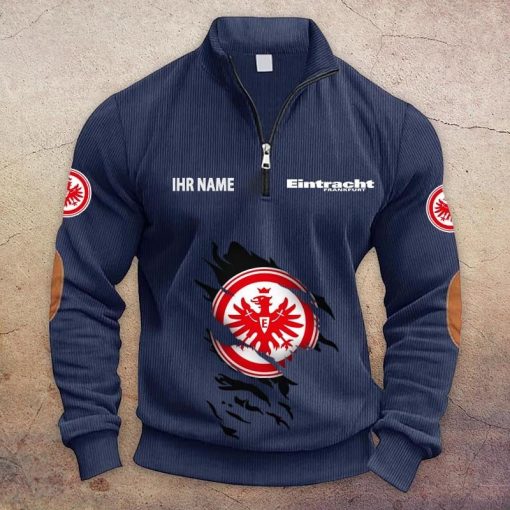 Eintracht Frankfurt Individueller Name Neue Version Halbzip-Pullover Eintracht Frankfurt Individueller Name Neue Version Halbzip-Pullover