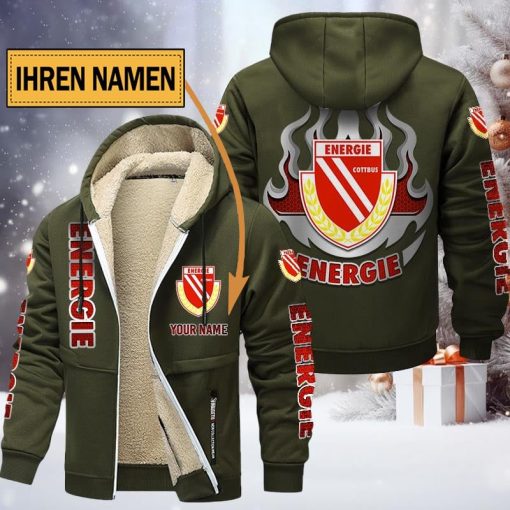 Energie Cottbus Individueller Name Neuer Stil Reißverschlussjacke Energie Cottbus Individueller Name Neuer Stil Reißverschlussjacke