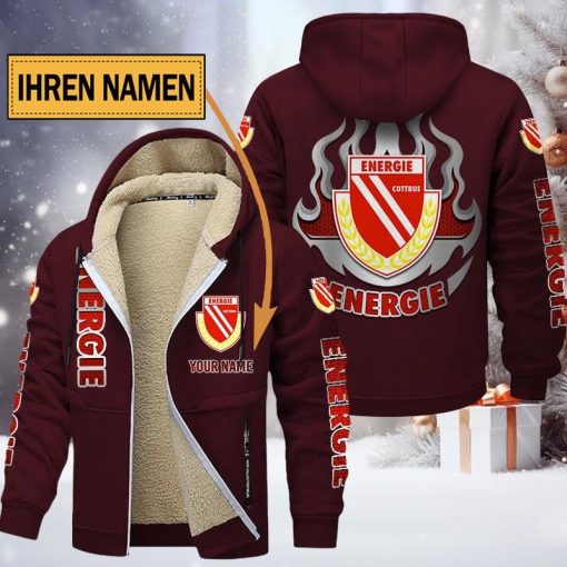 Energie Cottbus Individueller Name Neuer Stil Reißverschlussjacke Energie Cottbus Individueller Name Neuer Stil Reißverschlussjacke