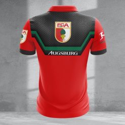 FC Augsburg Individueller Name Neue Version Reißverschluss Poloshirt