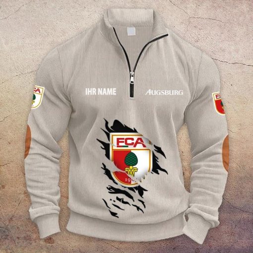 FC Augsburg Individueller Name Neue Version Halbzip-Pullover FC Augsburg Individueller Name Neue Version Halbzip-Pullover