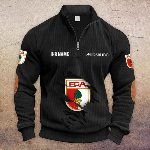FC Augsburg Individueller Name Neue Version Halbzip-Pullover FC Augsburg Individueller Name Neue Version Halbzip-Pullover