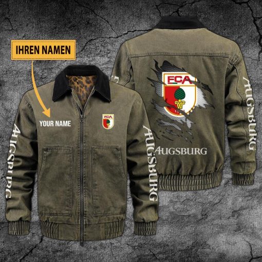 FC Augsburg Individueller Name Neues Design Zip-Jacke FC Augsburg Individueller Name Neues Design Zip-Jacke