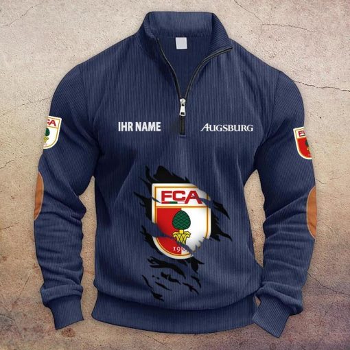 FC Augsburg Individueller Name Neue Version Halbzip-Pullover FC Augsburg Individueller Name Neue Version Halbzip-Pullover