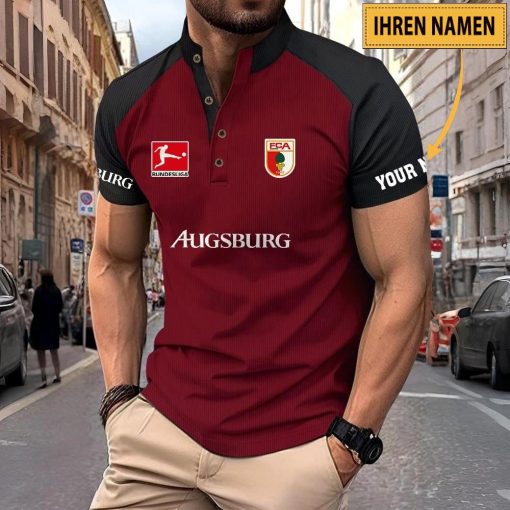 FC Augsburg Individueller Name Neues Design Sport-Poloshirt